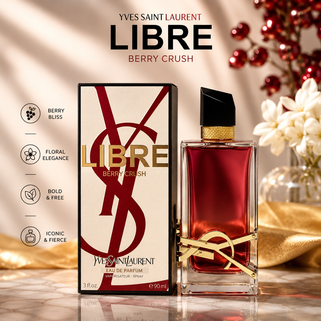 YSL Free and Unbridled Berry Pulse 90ml