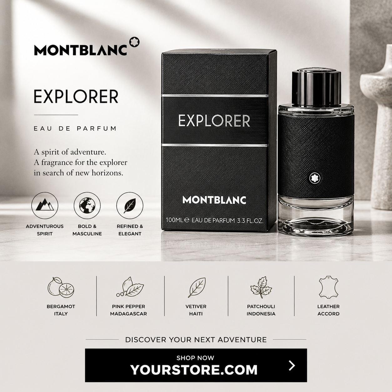 Montblanc Men's Perfume 100mI - The Explorer
